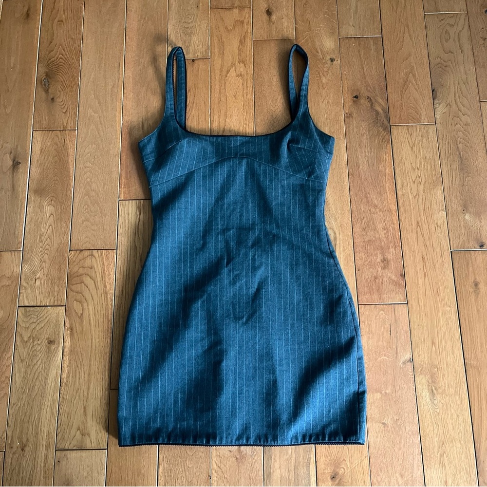 Zara Pinstripe Mini Dress - Picture 6 of 10